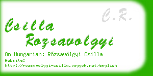 csilla rozsavolgyi business card